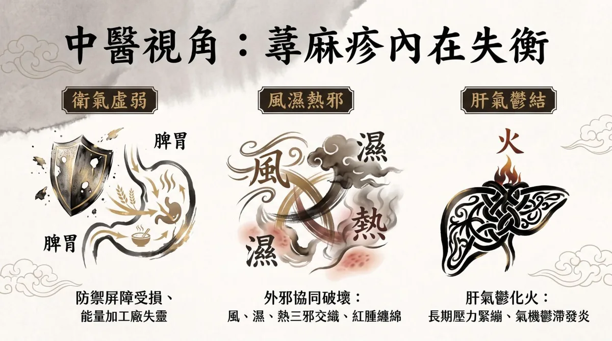 中醫視角下蕁麻疹三大內在成因