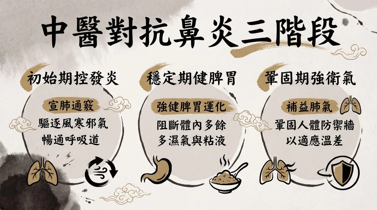 元天中醫鼻竇炎與鼻子過敏三階段