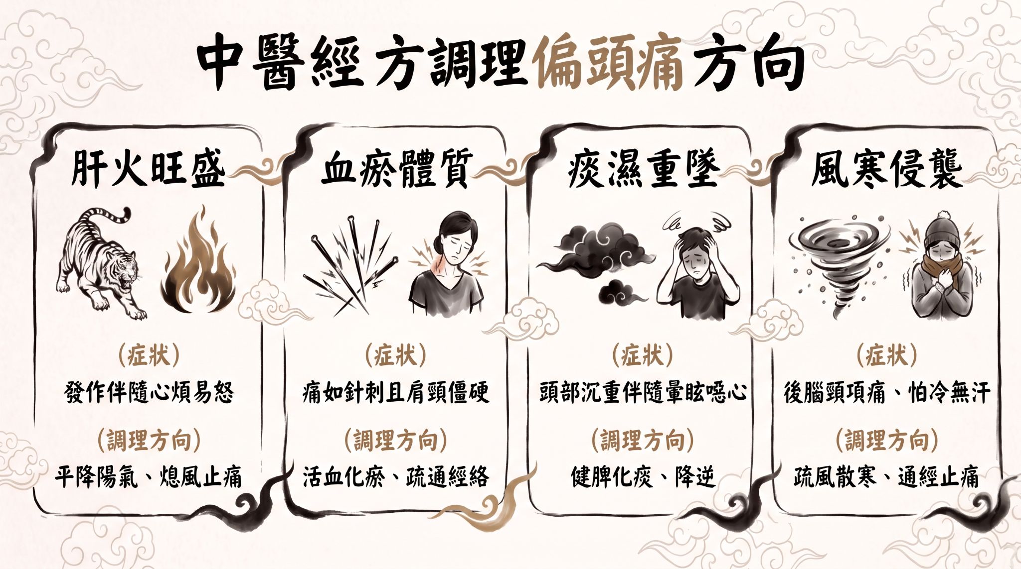 中醫調理偏頭痛的四大方向